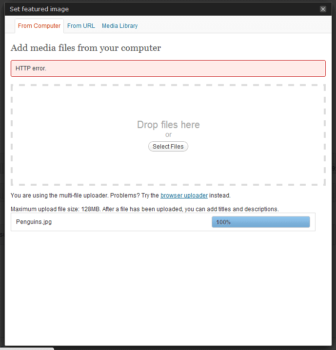 How to fix wordpress http error when upload images